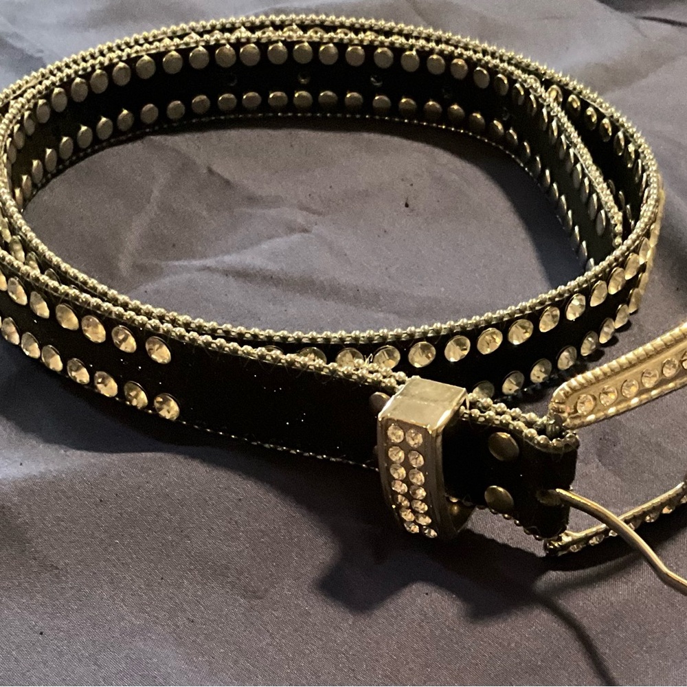 Rhinestone black Belt M/L